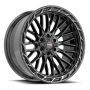 Vortek VRP-502 FORZA 20x9.0 6x135 6x139.7 +18 Cb 106.1 Gloss Black Center & Diamond Cut Ring With Dark Tint