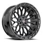 Vortek VRP-503 INFERNO 20x9.0 6x135 6x139.7 +18 Cb 106.1 Gloss Black Center & Diamond Cut Ring With Dark Tint