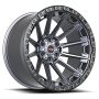 Vortek VRT-601 SPARTAN 22x10 6x135 6x139.7 -12 Cb 106.1 Matte Titanium With Black Bead Ring