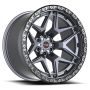Vortek VRT-603 ATHENO 18x9 6x135 6x139.7 -12 Cb 106.1 Matte Titanium With Black Bead Ring