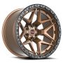 Vortek VRT-603 ATHENO 20x9.5 8x170 0 Cb 125.1 Matte Bronze With Black Bead Ring