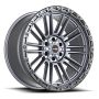 Vortek VRT-604 ZEUS 18x9 5x127 5x139.7 -12 Cb 78.1 Matte Titanium With Black Bead Ring