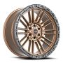 Vortek VRT-604 ZEUS 20x9.5 5x127 5x139.7 +12 Cb 78.1 Matte Bronze With Black Bead Ring