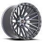 Vortek VRT-608 APOLLO 20x10 6x135 6x139.7 -12 Cb 106.1 Matte Titanium With Black Bead Ring
