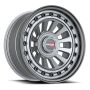 Vortek VRD-702 RADAR 17x9 Blank -12 Cb 78.1 Matte GunMetal With Black Bolts & Lip DT6X135/1397