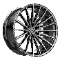 Arvano ART-2 Geneva 24X9.5 6x135 +18 Cb 87.1 Gloss Black & Brushed Double Dark Tint