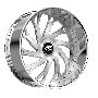 Amani Forged Atlantic 24x9 5x127 +25/+30 Brush Center Chrome Lip Large XL Cap Flat Lips 3"/4"