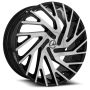 Azara AZA-505 28x9.5 5x 6x Blank +15 Cb 78.1 Gloss Black & Machined