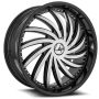 Azara AZA-508 28X9.5 6X135 6X139.7 +25 Cb 87.1 Gloss Black & Machined