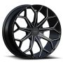 Cavallo CLV-22 22x9.5 6x135 6x139.7 +25 Cb 108 Gloss Black & Milled