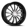 Cavallo Clv-53 24X9 5X115 5X120 +18 Cb 78.1 Gloss Black & Machined
