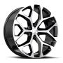 OE. Revolution G-09 24X10 6X139.7 +24 Cb 78.1 Gloss Black & Machined