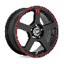MR116 16X7 5X4.25/4.5 M-BLK/RED +40MM