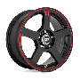 MR116 16X7 5X4.25/4.5 M-BLK/RED +40MM