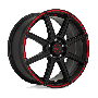 MR142 16X7 5X4.25/4.5 S-BLK RED 40MM