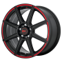 MR142 18X8 5X4.5/120 S-BLK RED 45MM