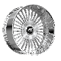 Amani Forged R.E.A.L. 30x9 6x Blank +15 Cb 78.1 Brush Center Chrome Lip Large XL Cap Round