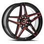 Spec-1 SP-54 17x7.5 4x100 4x114.3 +42 Cb 73.1 Gloss Black & Red Machined