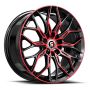 Spec-1 SP-57 17x7.5 5x112 5x114.3 +42 Cb 73.1 Gloss Black & Red Machined
