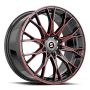 Spec-1 SP-59 18x8.0 5x100 5x114.3 +38 Cb 73.1 Gloss Black & Red Machined