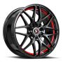 Spec-1 SP-60 18x8.0 5x114.3 5x120 +38 Cb 73.1 Gloss Black & Red Undercut
