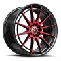 Spec-1 SP-64 20X9.0 5x114.3 5x120 +38 Cb 73.1 Gloss Black & Red Machined