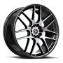 Spec-1 SP-65 17x8.0 5x112 5x114.3 +42 Cb 73.1 Gloss Black & Machined