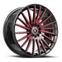 Spec-1 SP-68 17x7.5 5x112 5x114.3 +42 Cb 73.1 Gloss Black & Red Machined