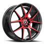 Spec-1 SP-71 18x8.0 5x110 5x114.3 +38 Cb 73.1 Gloss Black & Red Machined
