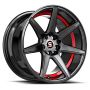 Spec-1 SP-73 17x7.5 5x110 5x114.3 +42 Cb 73.1 Gloss Black & Red Under Cut