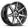 Spec-1 SP-73 18x8.0 5x100 5x114.3 +38 Cb 73.1 Gloss Black Machined & undercut
