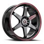 Spec-1 SPT-33 20X9.0 5x112 5x114.3 +38 Cb 73.1 Gloss Black & Blue Line