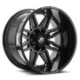 XF Off-Road XF-204 24x14 Blank 5x/6x -76 Cb 106.4 Gloss Black & Milled