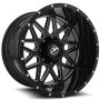 XF Off-Road XF-211 22x10 5x 6x Blank -18 Cb 78.1 Gloss Black & Milled
