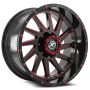 XF Off-Road XF-216 20x9 6x135 6x139.7 0 Cb 106.4 Gloss Black & Red Milled
