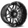 XF Off-Road XF-222 20x9 6x135 6x139.7 0 Cb 106.4 Gloss Black & Milled