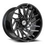 XF Off-Road XF-229 22x10 5x127 5x139.7 -18 Cb 78.1 Gloss Black & Milled