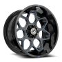XF Off-Road XF-233 20x10 6x135 6x139.7 -12 Cb 106.4 Gloss Black & Blue Milled