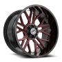 XF Off-Road XF-235 20x9 6x135 6x139.7 +12 Cb 106.4 Gloss Black & Red Milled