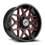 XF Off-Road XF-238 20x10 8x165.1 8x170 -12 Cb 125.2 Gloss Black & Red Milled