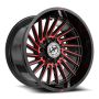 XF Off-Road XF-239 20x10 8x165.1 8x170 -24 Cb 125.2 Gloss Black & Red Machined