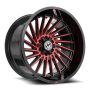 XF Off-Road XF-239 20X9 5X127 5X139.7 +12 Cb 78.1 Gloss Black & Red Machined