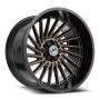 XF Off-Road XF-239 20X9 5X127 5X139.7 +12 Cb 78.1 Satin Black & Bronze Machined Double Dark Tint