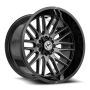 XF Off-Road XF-240 17x9 5x127 5x139.7 +12 Cb 78.1 Gloss Black & Brushed Double Dark Tint