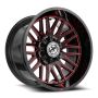 XF Off-Road XF-240 22x12 Blank 8x -44 Cb 125.2 Gloss Black & Red Milled