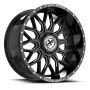 XF Off-Road XF-242 22x10 5x127 5x139.7 -18 Cb 78.1 Gloss Black & Milled