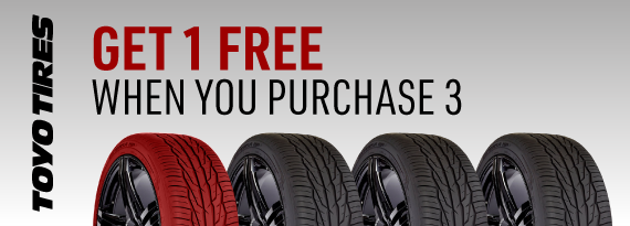 Toyo Tires Buy Three Get One Free
